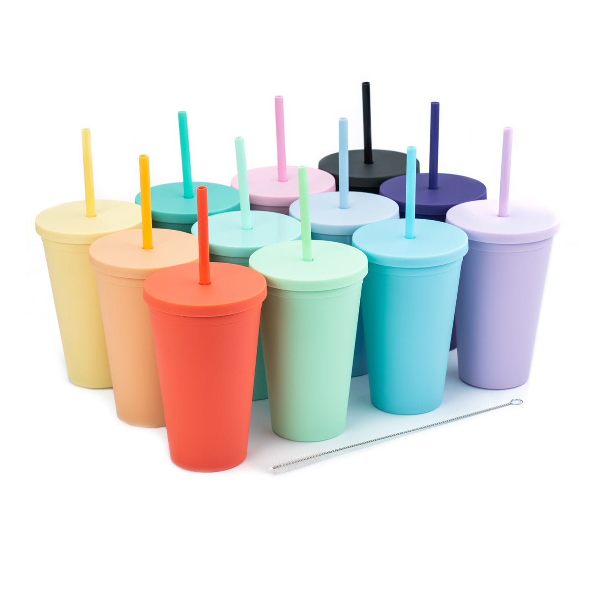  Marksle Home Glass Cups With Lids And Straws - 16oz